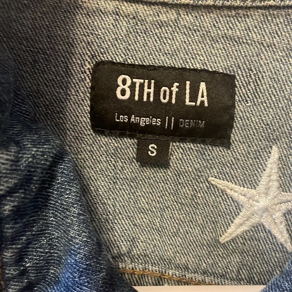 8th of LA | Star embroidered | Trucker Denim | Size Small - Picture 3 of 3